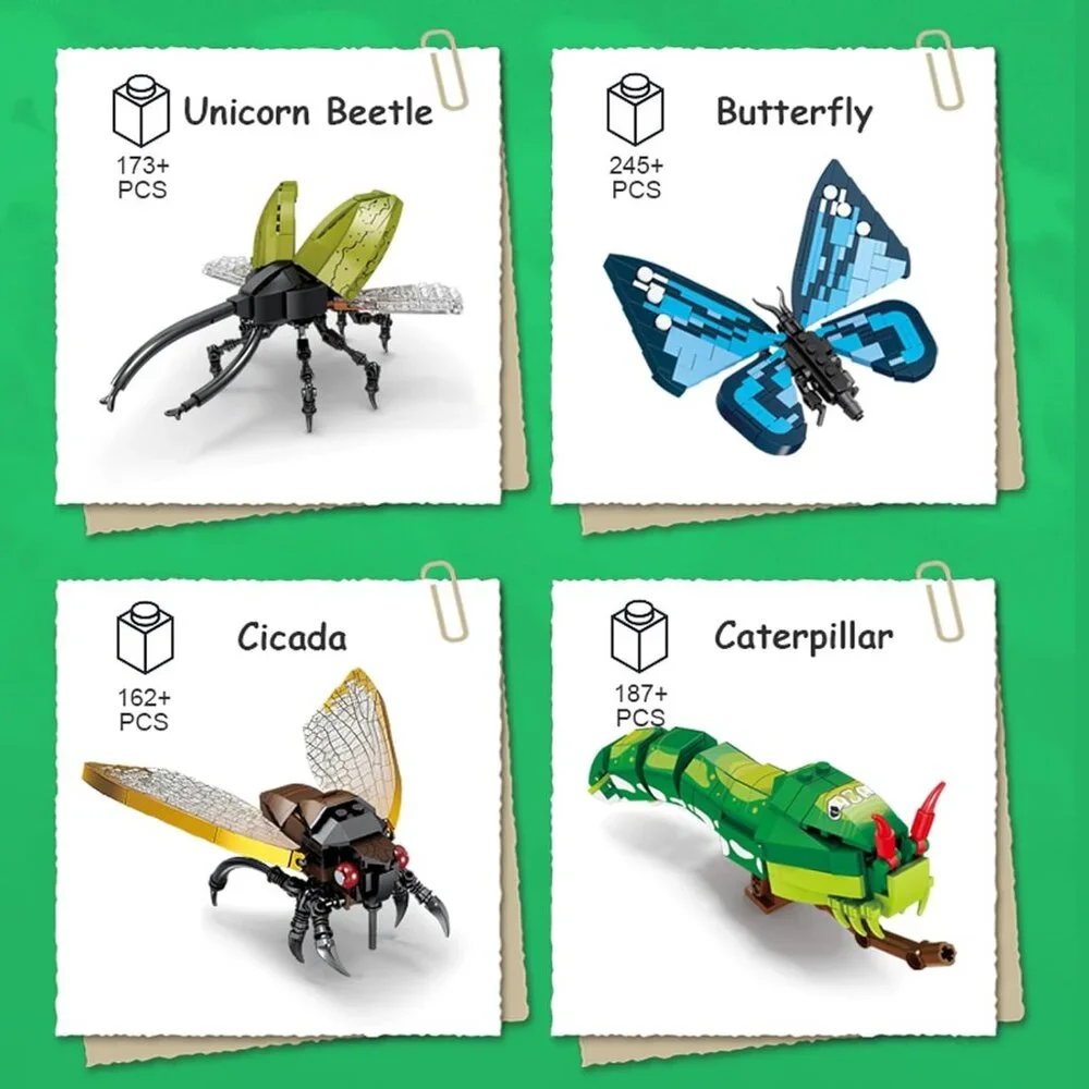 Insects Building Set for Adults Kids,The Insect Collection Building Toys,Bug Dis